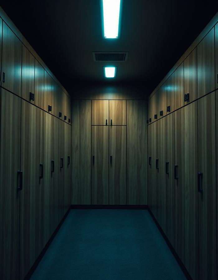 Team locker room interior